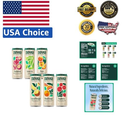 Organic Sugar-Free Iced Tea Variety Pack - 12 Cans of Refreshing Flavors