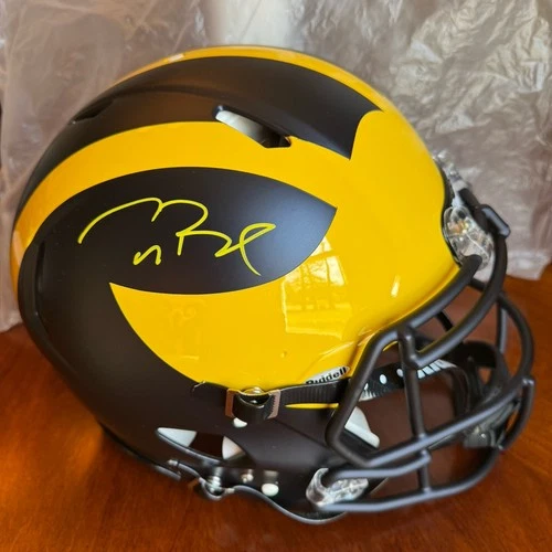 Tom Brady Signed Autographed Full Size Authentic Helmet Fanatics LOA Michigan