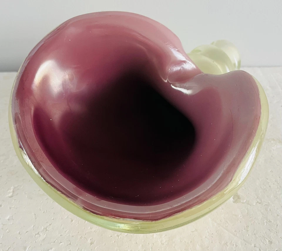 Large Vintage Murano Alfredo Barbini Gold Foiled Glass Shell 22cms (8 5/8") Long - image 4 of 4