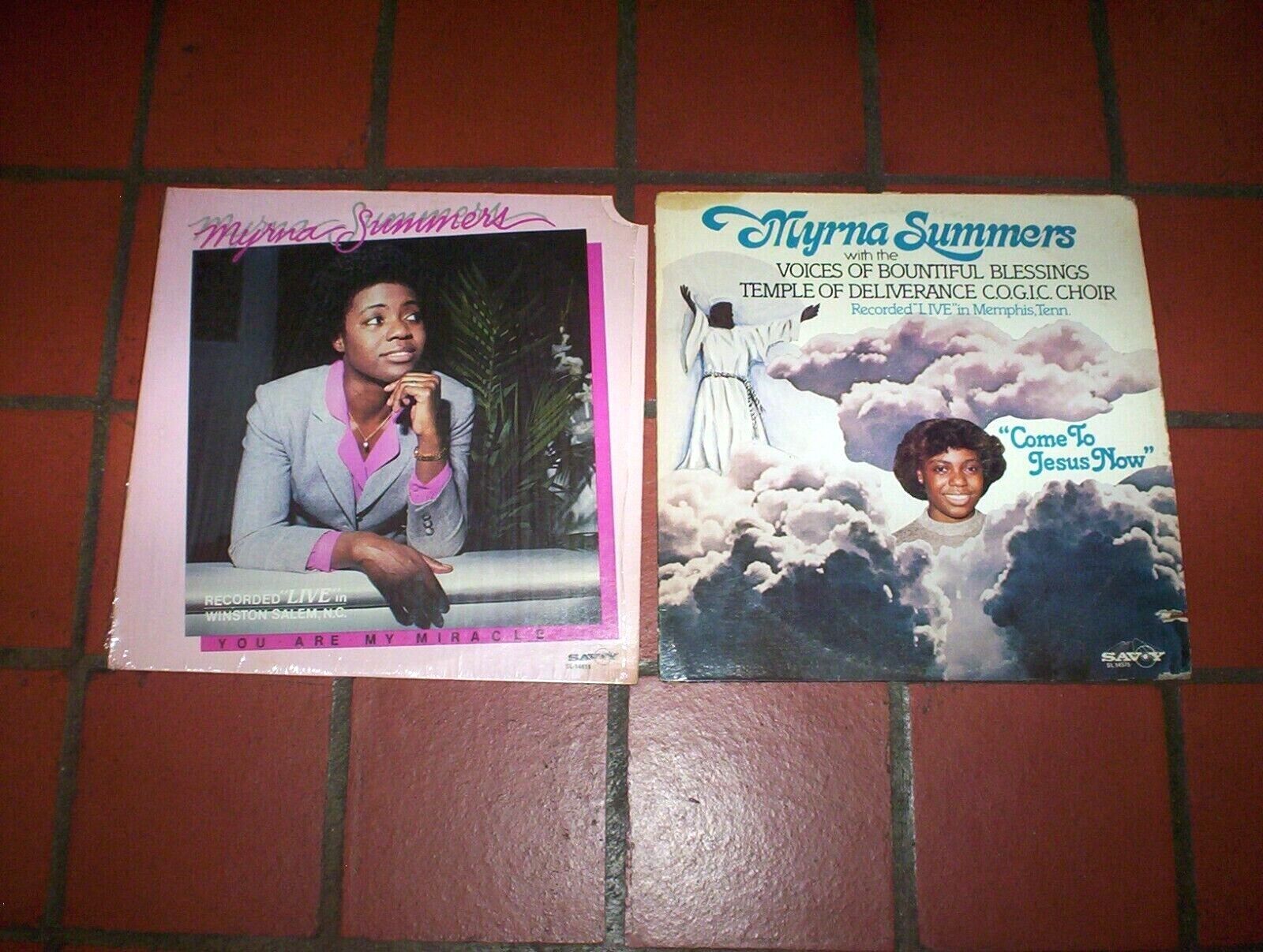 MYRNA SUMMERS ( 2 ) SAVOY gospel LP lot: YOU ARE MY MIRACLE / COME TO JESUS VG++