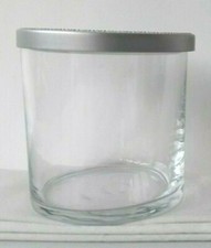 1 YANKEE Glass Candle JAR w/Flat IMPERFECT Lid, Clean EMPTY 7oz, Wax  Glue-Free