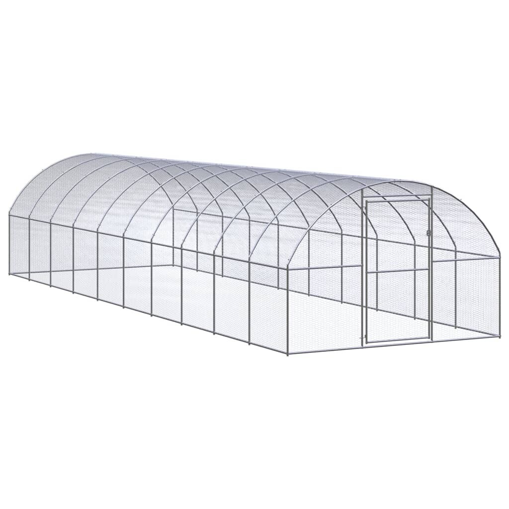 BD - BD Gallinero de exterior de acero galvanizado 3x10x2 m