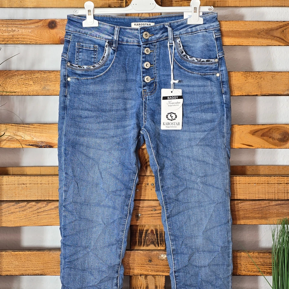 KAROSTAR DAMEN JEANS LEO DENIM COLLECTION BAGGY  HOSE Gr. 38 bis 48 TOP AKTUELL - Bild 2 von 4