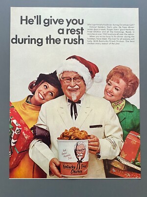 Kentucky Fried Chicken KFC retro 60s 1968 Vintage Ad Werbung Reklame