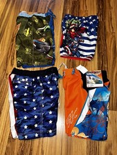 Disney Planes Avengers TCP Zero Exposure Boys Swim Trunks Sz 5/6 Lot Of 3