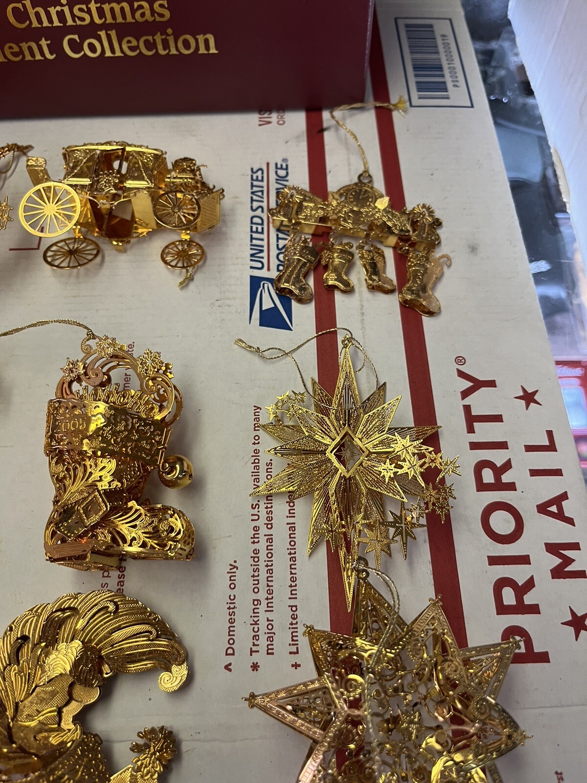 2003 Danbury Mint Gold Plated Christmas Ornaments with Box Set of 12 eBay