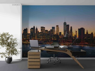 3D Las Vegas Night View Self-adhesive Removable Wallpaper Murals Wall