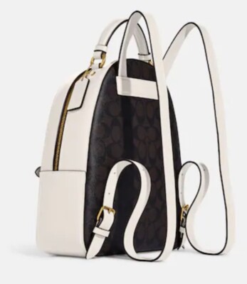NWT Coach Jordyn Backpack Signature Canvas w/Varsity Motif Below $450 Retail NWT Jordyn Backpack In Signature Canvas With | Mercari main image 2