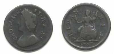 X2492  Great Britain 1737 George II Farthing, Small Date, KM 572 - Nice