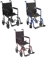 Drive Medical Aluminum Frame Transport Chair Wheelchair NEW