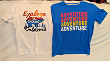 Eddie Bauer Outdoor Adventure T-shirts Lot Boys sz 10/12 Short Sleeve