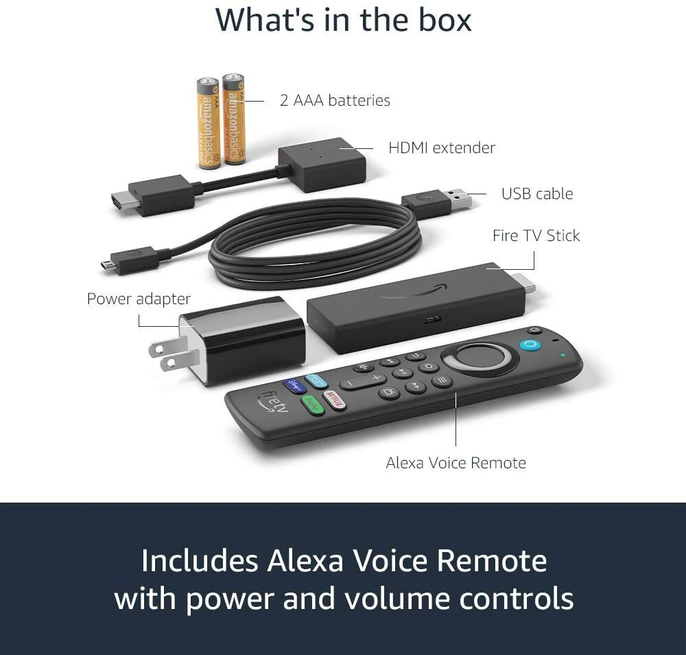 Amazon Fire TV Stick with Alexa Voice Remote (includes TV