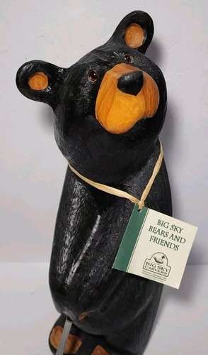 Big Sky Bears Bear 20" Arnold Golfer Hand Carved Wood Artist Jeff Fleming Golf - Bild 11 von 21