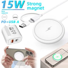 For Apple iPhone 17 16 15 14 Pro Max Mag safe Wireless Fast Charger Magnetic Pad