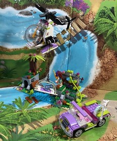 Lego Friends Jungle Rescue Sets USED ALL SETS 100% COMPLETE PLAYMAT INCLUDED
