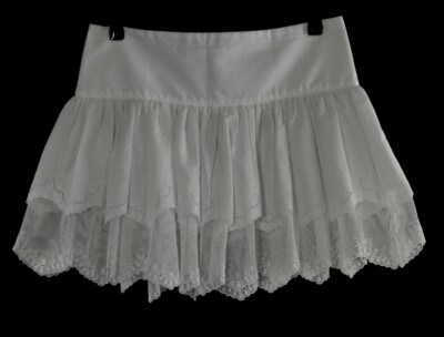 NWOT PATRIZIA PEPE FIRENZE ITALY WHITE LACE CRINOLINE FLAIR SKIRT SIZE 42