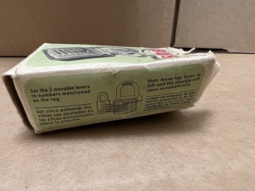 ABUS Antique Combi Combination Lock Padlock No. 150 Steel Germany W/ Key & Box - Picture 17 of 19