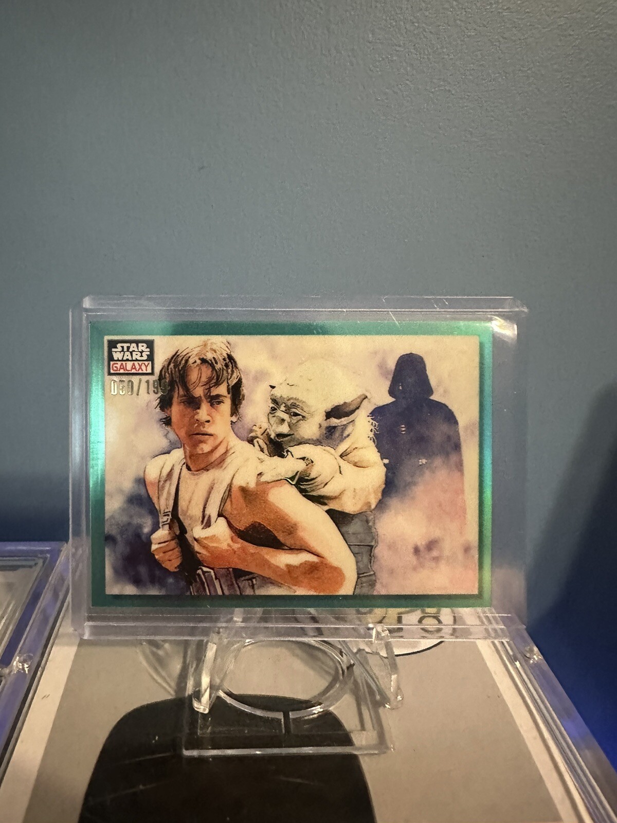 2023 TOPPS CHROME STAR WARS GALAXY  WEIGHT OF DESTINY AQUA  /199