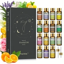 15pcs Essential Oil Gift Set, 5ml Each, for Diffusers, Humidifiers, DIY  Candle