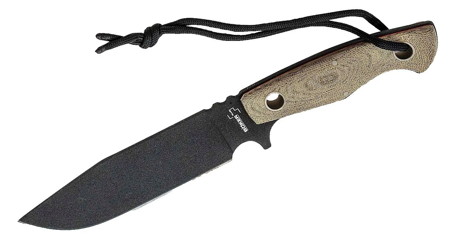 Böker Carbon Steel Blade Hunting Collectible Modern Factory Manufactured Fixed Blade Knives