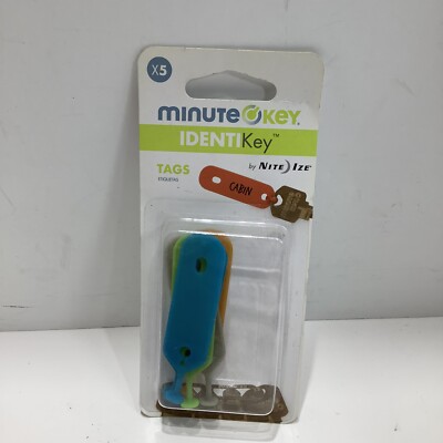 Minutekey IdentiKey Plastic Assorted Identifiers Key Holder - Total 5 Tags, New
