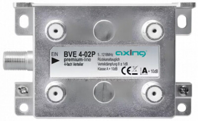 AXING BVE 4-02P 4-fach Verteiler | 5 1218 MHz | Bauform 02 : 4-fach