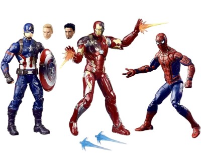 Marvel Legends Civil War 3-Pack – Iron Man, Spider-Man, Captain America – Hasbro 2016