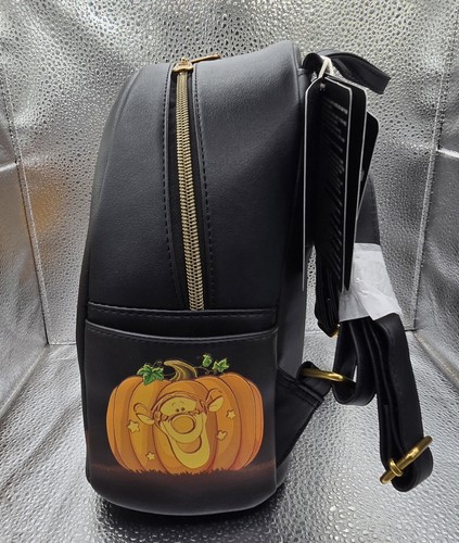 Loungefly Disney Winne The Pooh Pumpkin Halloween Glow-In-Dark Mini Backpack New - Picture 4 of 4