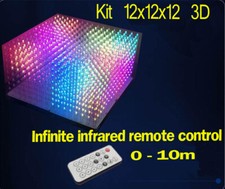 RGB LED CUBE Kit 12x12x12 3D Matrix Cube Kit ...
