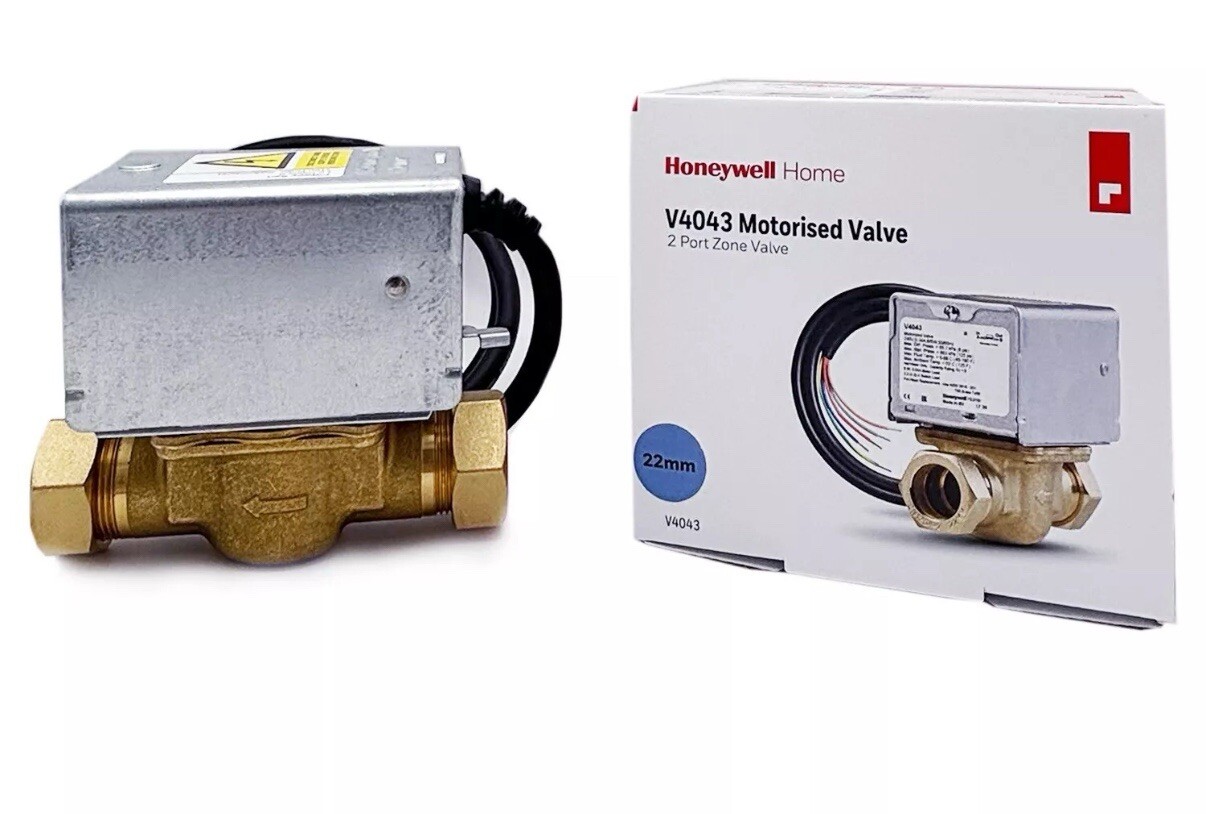 Honeywell Motorised 22mm 2 Port Valve - V4043H