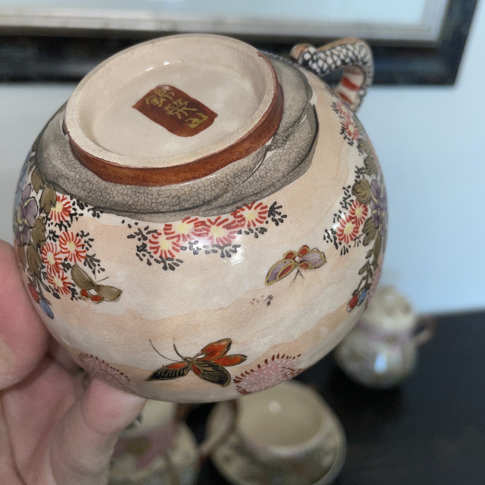 Japanese 18pc Tea Set, Mountain Floral, Cups Saucers Teapot Lids eBay