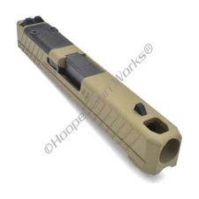 HGW Complete Upper Glock 43 Pro Comp FDE RMSc Slide Black Flush Barrel