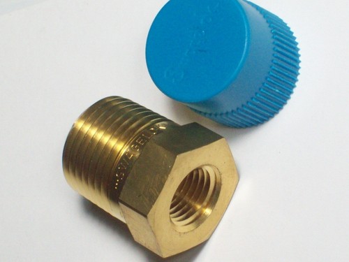 1- Swagelok Brass Reducing Bushing, 1/2" M NPT x 1/4" F NPT, B-8-RB-4