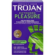 EXTENDED PLEASURE Climax Control Extended Pleasure Condoms 12 Count