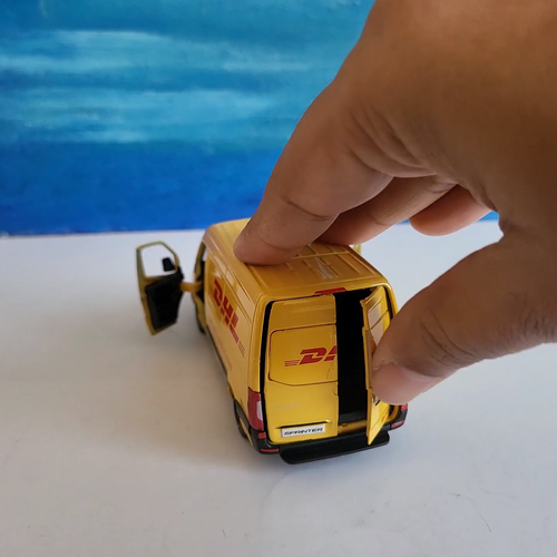 PERSONALISED NAME sprinter Van Mercedes DHL, Model Toy Car boy dad birthday - Video 1 of 1