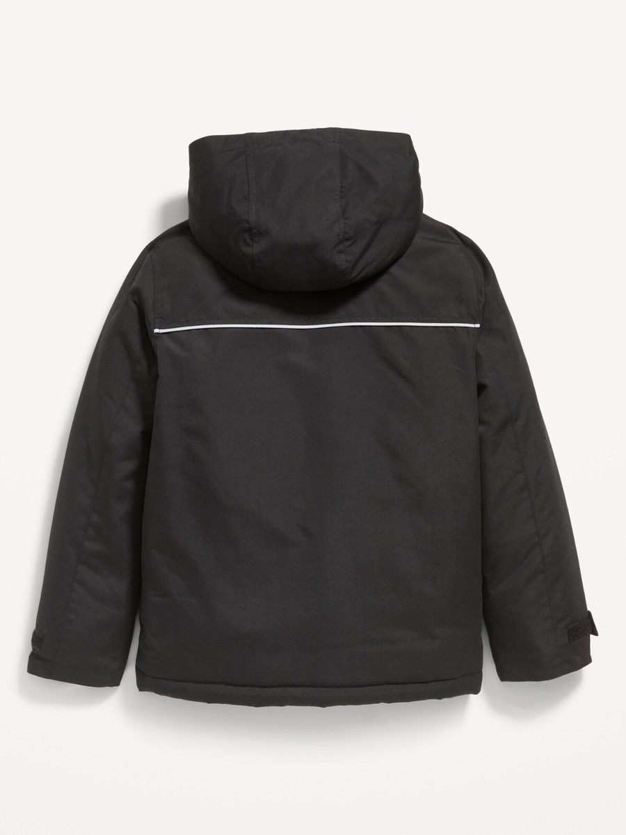 Old Navy 3 in 1 Jacket Coat Full Zip Boys Small Black Lightweight