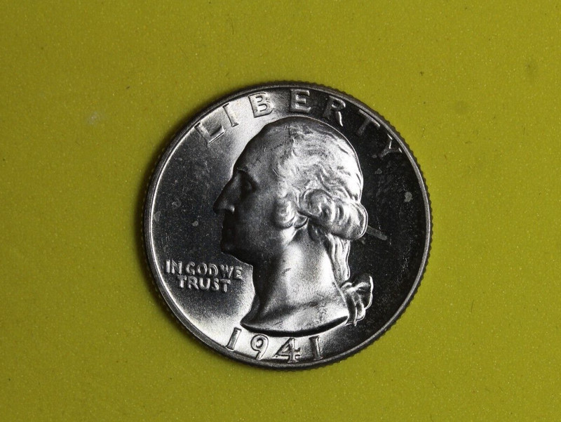 1941- Washington Silver quarter dollar coin #P14490