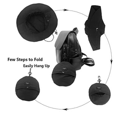 Waterproof Packable Bucket Rain Hat Sun UV Protection  display picture 3