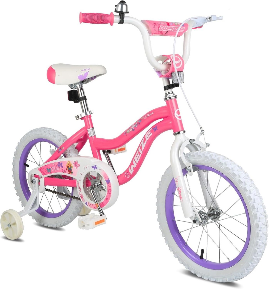 16Inch Kids Bike with Training Wheels Coaster Brake, Free