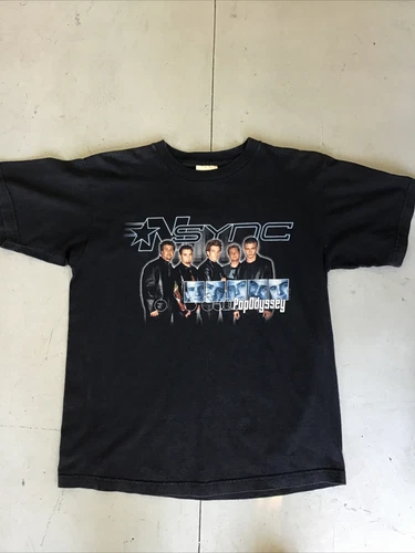 y2K NSYNC Graphic T Shirt Pop Odyssey Top 2000s vintage concert t-shirt, vintage, single stitch, B+ condition