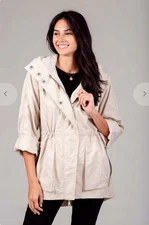 NEW WITH TAGS Women’s My Anorak New Anorak Rain Jacket, Bone, XS