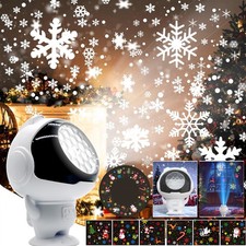 LED Astronaut Snowflake Projector Light Christmas Projector Lamp Projection USB
