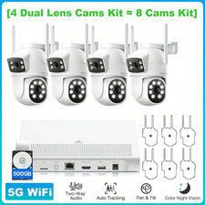 Outdoor Wireless CCTV Camera Security System Dual Lens 10CH NVR with Hard Drive