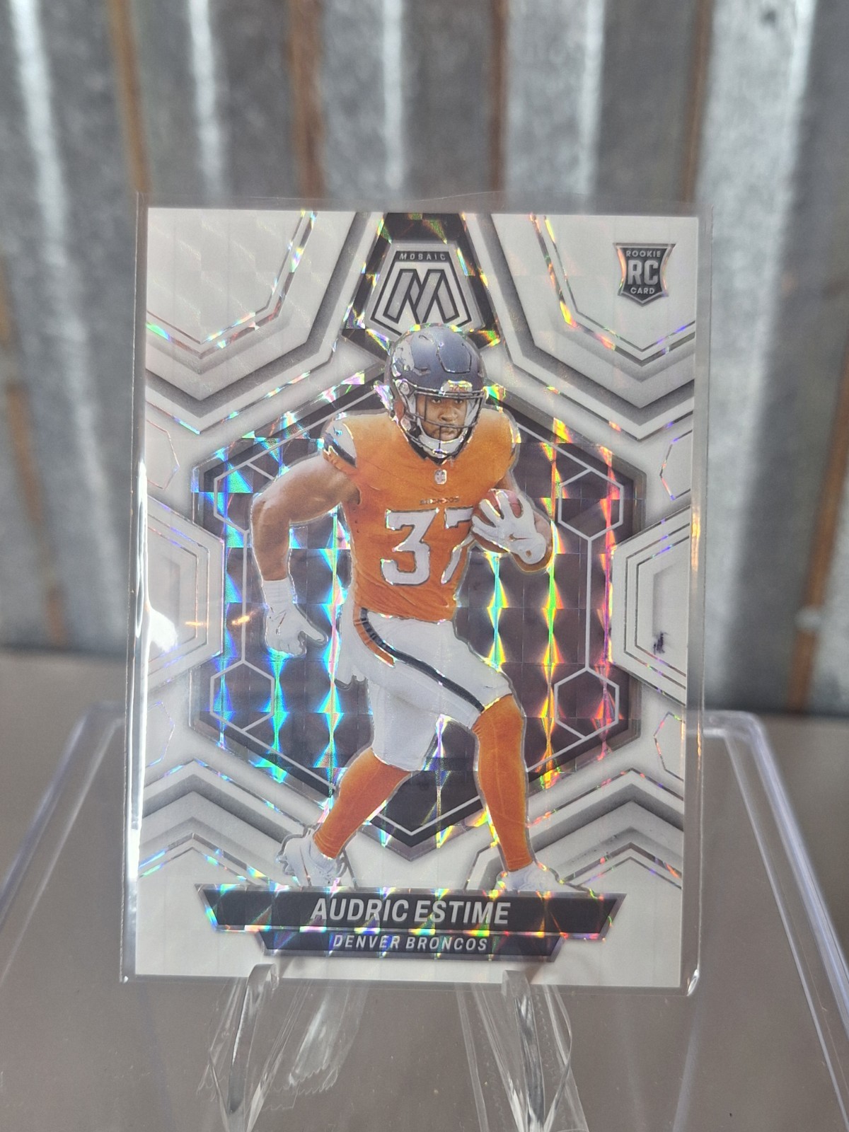 2024 Mosaic AUDRIC ESTIME #392 White Prizm /25 Denver Broncos Saints RC 🔥