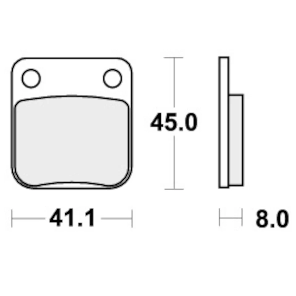 Тормозные колодки для SUZUKI DR 125 SE 1995-2002 передние внедорожные SBS - Изображение 2 из 4