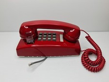 Vintage Cortelco Red Touchtone Digital Wall Phone Telephone