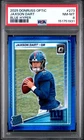 2025 PANINI DONRUSS OPTIC BLUE HYPER #273 JAXSON DART ROOKIE RC PSA 8