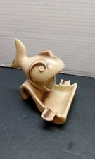 Vtg Funky Weird Odd Ceramic Fish Wide Mouth Ashtray Made In Japan Unique Rare 4"