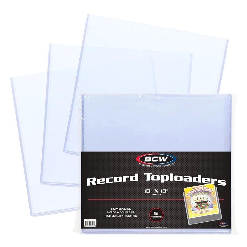 12-Inch Vinyl Record Topload Holder | 5 Pack - Double LP Record Album Protect...