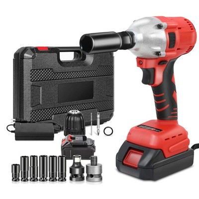 Baokaler Cordless Impact Wrench, 1/2 Inch, Brushless Motor, Max Torque 740